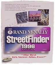 RAND MCNALLY VINTAGE STREETFINDER 1996 EDITION WINDOWS 95 WINDOWS 3.1 BOX ONLY picture