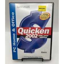 Quicken 2002 New User Edition PC Home & Office 95/95/2000/ME/XP New Sealed picture