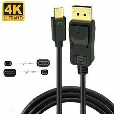 Mini DisplayPort to DisplayPort Cable Mini DP to DP Adapter HD Video 2K 60Hz LOT picture