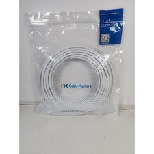 Cable Matters 160001-WHT-30 White Cat 6 UTP 24 AWG Ethernet Patch Cable 30 Feet picture