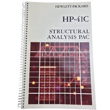 HP HP-41C Structural Analysis Pac Manual 1980 Calculator Guide Programming Vtg picture