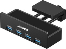 USB Hub 3.0,  Clamp USB Hub with Extra Power Supply Port, Aluminum 4-Port picture