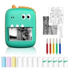 Portable Mini Thermal Printer Bluetooth Pocket Phone Printer + Paper Labels Roll picture