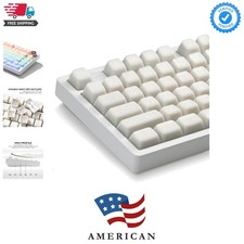 XVX White Jade Keycaps, Double Shot PBT Keyboard Key caps 132 Keys MDA Profil... picture