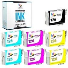 7PK CMYi Replacement T126 Ink Cartridges for Epson Workforce 520 60 633 645 845 picture