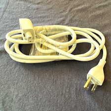 White Computer Power Cable NEMA 5-15P to 2-Prong, 5-9 ft Length picture