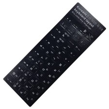  Korean Keyboard Stickers — WHITE on BLACK — Sticker Laptop Key Board Korea picture