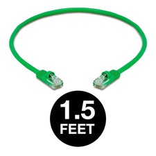 2 PCS Green Cat5e Patch Cable Cat5 Ethernet Cord RJ45 Connectors LAN UTP Wire picture
