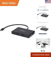 3-Port Multi Monitor Adapter - Mini DisplayPort to HDMI MST Hub - Triple 1080... picture