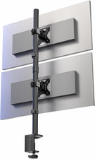 VIVO Dual Vertically Stacked Monitor Desk Mount, Extra Tall Adjustable Stand for picture