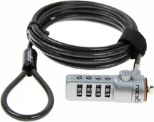 Rocstor Y10C132-B1 Combination Laptop Lock Security Cable 6ft Retail picture