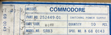 Brand New Old Stock inventory Commodore 128D Computer power supply picture