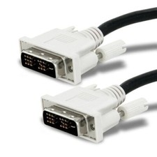 One (1) DVI-D Male to DVI-D Male White 6ft Monitor PC LCD TV Video Cable picture