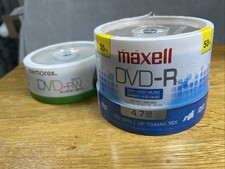 NEW SEALED Maxell DVD-R 50-Pack Blank  4.7 GB 120min 16X + 25 Pack DVD-RW 4.7GB picture