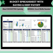 Excel Monthly Budget Spreadsheet with Debt Payoff  | Personal Finance Template | picture