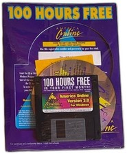 America Online Version 3 0 For Windows 100 Hours Free Kit Sealed Floppy And picture