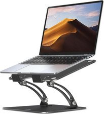Fully Adjustable Laptop Stand for Desk, Dual Foldable Computer Riser with Heat picture