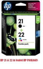 New HP 21 Black C9351A & 22 Tri Color C9352A Combo Ink cartridge for Printer OEM picture