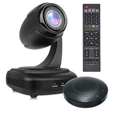 Conference Room Camera System, Wide-Angle 1080P PTZ Webcam w/ Bluetooth Speaker picture