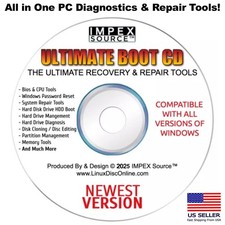 Ultimate Boot PC Diagnostics & Repair CD DVD Bootable All in One Latest Version picture