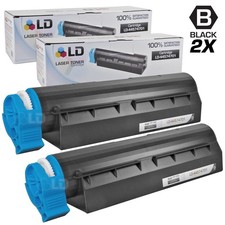 LD 44574701 Black Toner Cartridge Set of 2 for Okidata MB461 MB471 B411dn B431dn picture