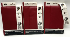 NOB Lot(3) Cyber Acoustics Red Leather Protective Cover for iPad Mini N2135 C9 picture