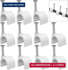 Cable Clips 10mm Nail in Cable Holder Clips 200 Pcs Wire Clips Coax Tacks Clips picture