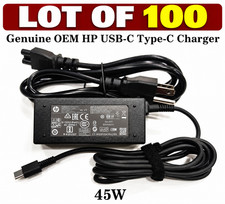 lot 100 Genuine HP 45W USB-C Type-C AC Power Adapter Charger L42206-002 picture