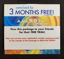 Vintage AOL 9.0 Optimized Three Months Free Trial CD picture