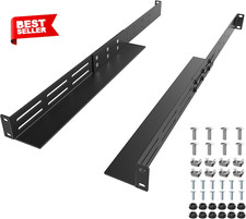 1U Universal Rack Mount Rails 4-Post Server Rack Shelf Rail Kit picture