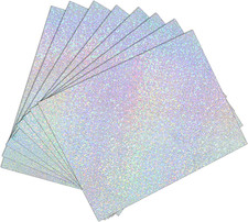 25 Sheets Holographic Sticker Paper A4, Dots Pattern Printable Vinyl for Inkjet picture