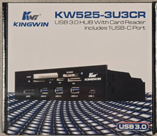Kingwin KW525-3U3CR USB 3.0/USB C Hub & Card Reader 5.25
