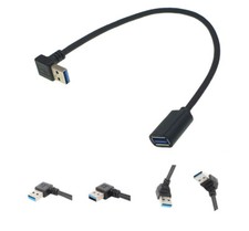 30CM USB 3.0 Type-A 90 Degree Left Right Up Down Angled Plug Elbow Connection... picture