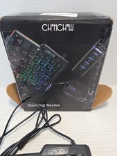 CHONCHOW One Handed Gaming Keyboard Rainbow LED Light Up,  USB Hub And Mouse  picture