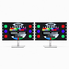 Lot 2x Dell UltraSharp U2722D 27in QHD IPS 2560x1440 Monitors Stands + Cords picture