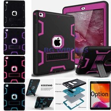 For Apple iPad Air 1/2/4/5 Shockproof Military Rubber Case / 9h Screen Protector picture
