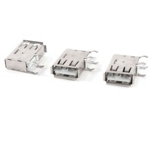 Replacement Computer USB 2.0 Type A Female Jack PCB Connector 3 Pcs picture