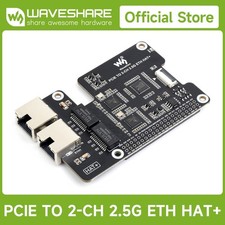 Waveshare PCIe TO 2-CH 2.5G ETH Adapter For Raspberry Pi 5 With Dual RTL8125 picture