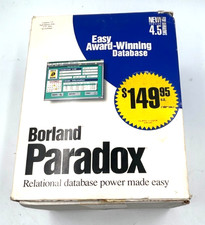 Borland Paradox End User Software V4.5 3.5” Disks For DOS Computers picture