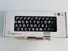 Logickeyboard XL Print  Bluetooth Keyboard (White on Black) LKBU-LPWB-BTON-US picture