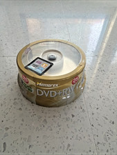 Memorex DVD+RW 25 Pack 4x 4.7 GB 120 min Rewritable Spindle NEW SEALED picture