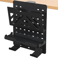 MAXECHO Desk Side Storage Holder, Metal Pegboard, above or under Desk Laptop Mou picture