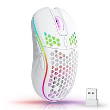 Wireless Mouse Gaming Rechargeable Optical Mouse Cordless 7 Color LED Backlit PC picture