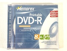 NEW – Memorex Printable DVD-R 4.7 GB, 120min picture