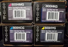 GENUINE SET OF 4  SEALED LEXMARK TONERS 800HMG 800HCG 800HYG 800HCG CX410 CX510 picture