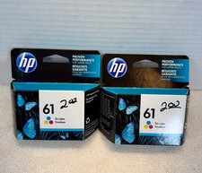 Genuine HP 61 TriColor Ink Cartridge CH562WN Exp Apr 2022 Lot of 2 New Sealed OE picture