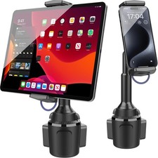 APPS2Car Solid Cup Holder Tablet Mount for Car, 4.7 to 12.9 inches, Black picture