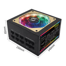 650W Watt ATX PC Gaming Power Supply LED Fan RGB PSU Silent SATA 3 IDE 20+4Pin picture