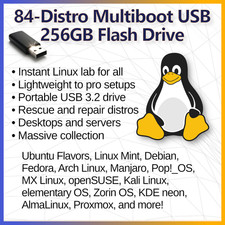 84-in-1 Linux Multiboot 256GB USB Flash Drive picture