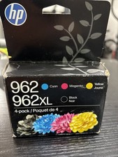 HP 962 962XL GENUINE INK CARTRIDGES 4 pack- Blk/ Yellow/Mag/Cyan, EXP. 12/2027 picture